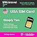 Prepaid Sim-Karte USA - 10GB 4G LTE - Unbegrenzte Anrufe und Sms - 30 Tage