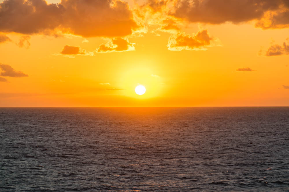 Sonnenaufgänge und Sonnenuntergänge auf der Rhapsody of the Seas