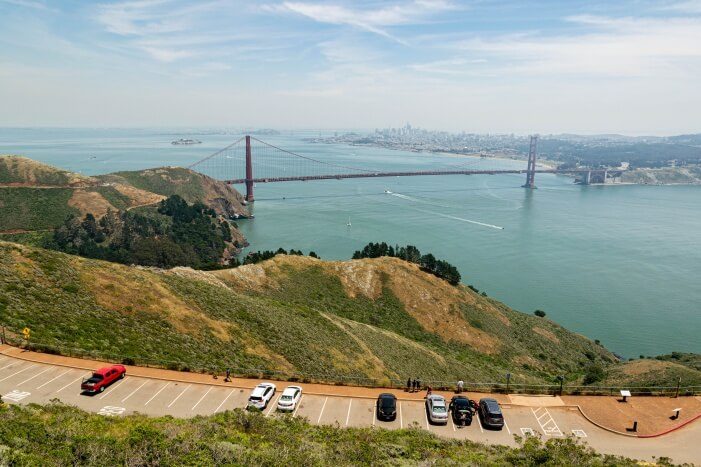 Hawk Hill Aussichtspunkt auf die Golden Gate Bridge