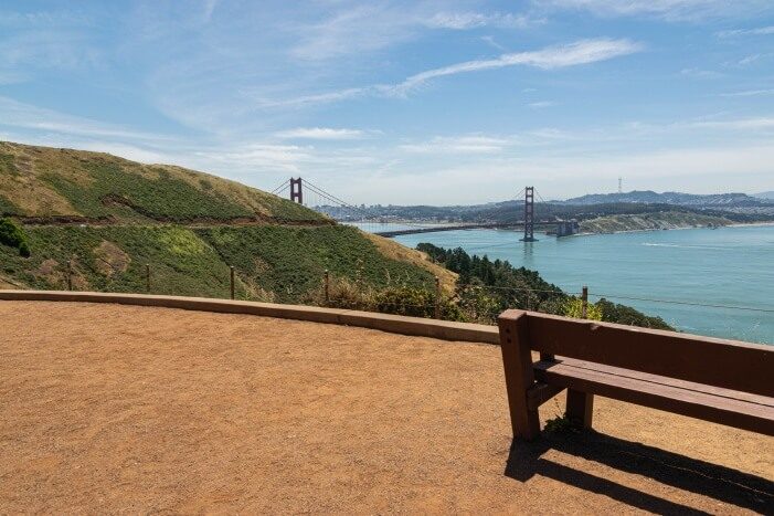 Blick auf die Golden Gate Bridge von Observation Deck
