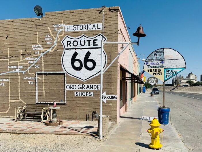 Historische Route 66 in Oro Grande