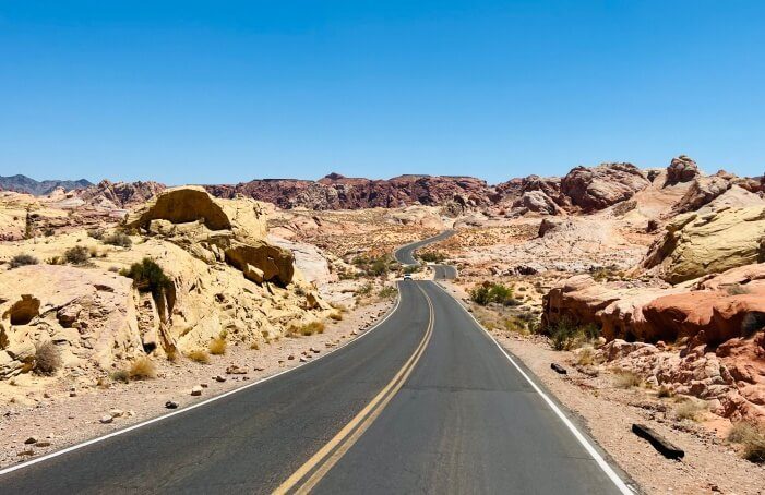 White Domes Road ist der Scenic Drive im Valley of Fire